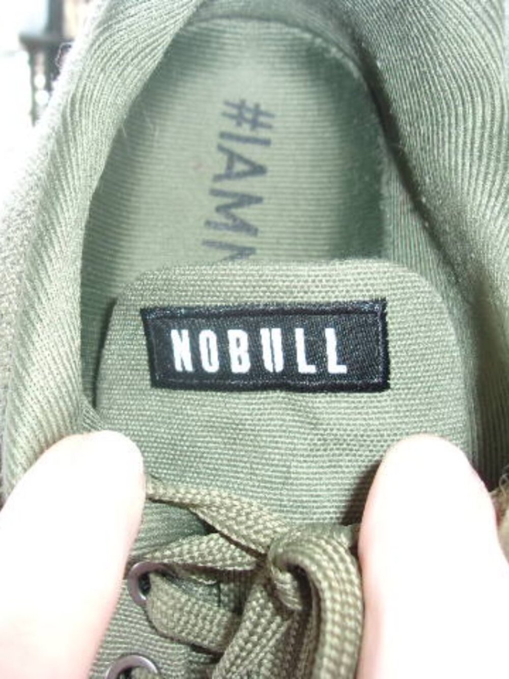 S-208 NOBULL CANVAS TRAINERS IN MOSS GREEN - Picture 7 of 12